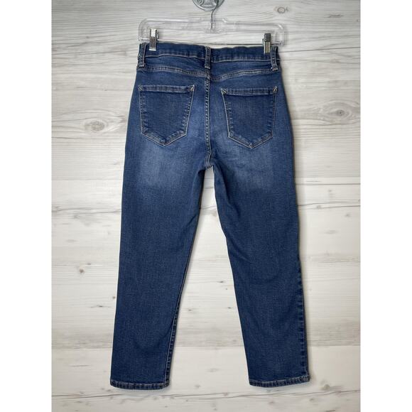 A.N.A Jeans Womens 4P Blue High-Rise Straight Leg Stretch Denim Pants Cropped - Picture 7 of 11